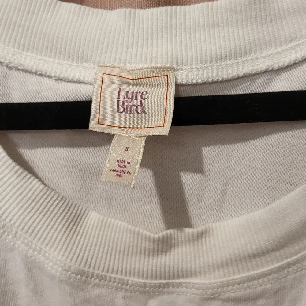 Anthropologie White Ribbed-Neck Tee - Picture 2 of 5